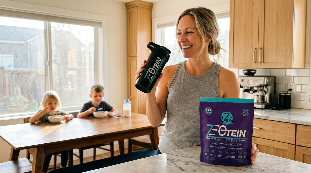 Zeotein Cacao Protein Powder - 30 Stick Packs, Collagen & Bone Broth