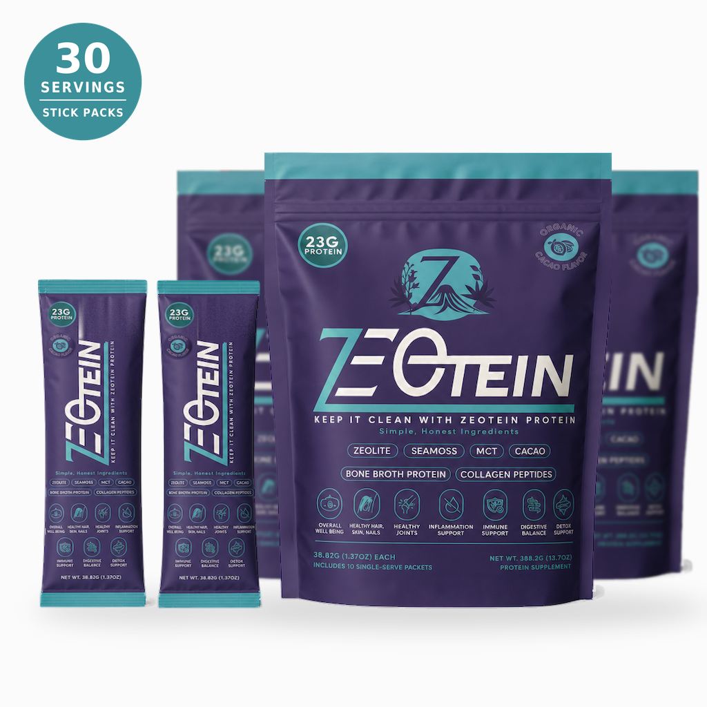 Zeotein Cacao stick packs - 30 servings, stick packs
