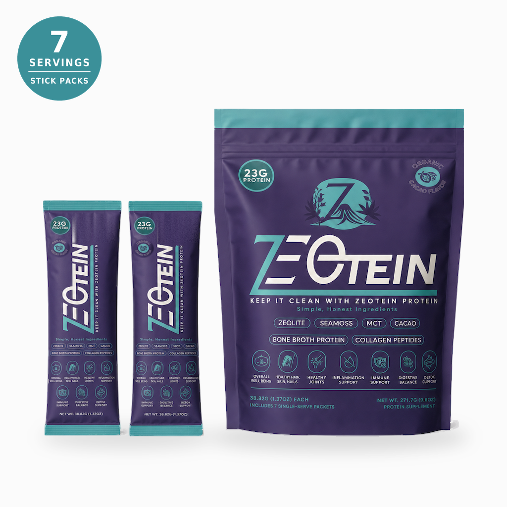 Zeotein Cacao stick packs - 7 servings, stick packs